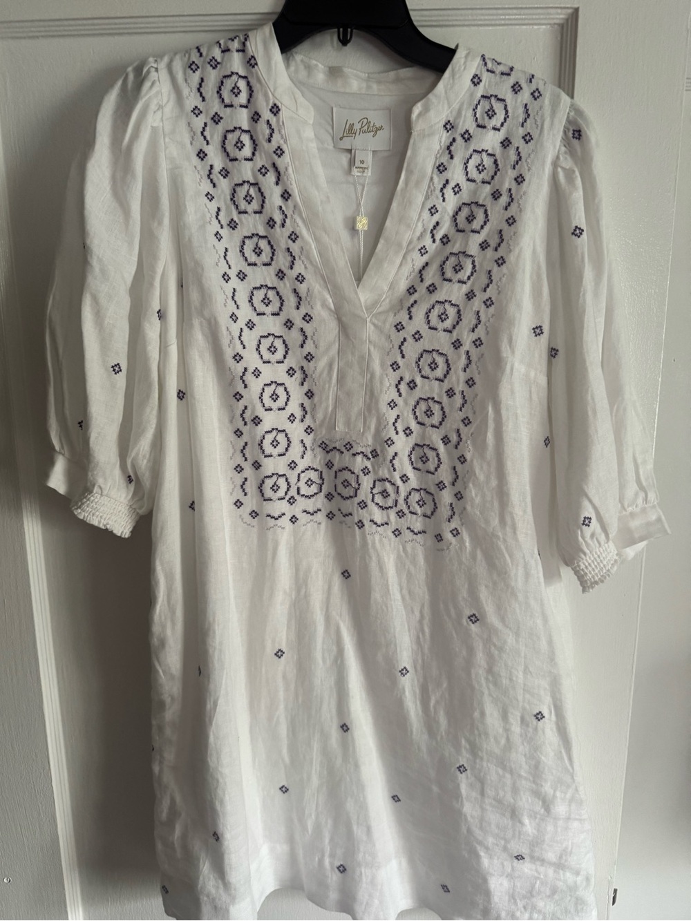 Lilly Pulitzer Women’s Mialeigh Embroidered Linen Shift Dress - Picture 14 of 14